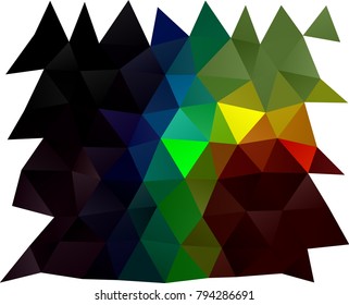 Dark Multicolor, Rainbow vector shining triangular background. A completely new color illustration in a vague style. A new texture for your design.