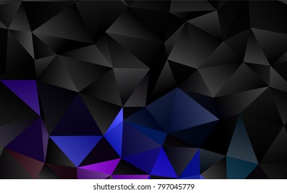Dark Multicolor, Rainbow vector shining triangular pattern. Colorful abstract illustration with gradient. A completely new template for your business design.