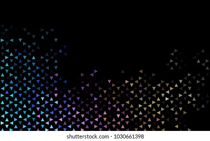 Dark Multicolor, Rainbow vector of small triangles on white background. Illustration of abstract texture of triangles. Pattern design for banner, poster, cover.