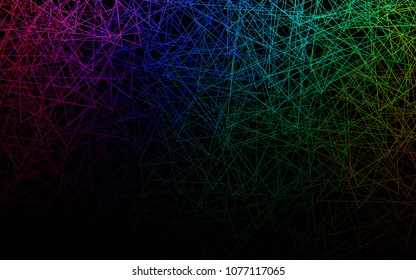 Dark Multicolor, Rainbow vector of small triangles on white background. Illustration of abstract texture of triangles. Pattern design for banner, poster, cover.