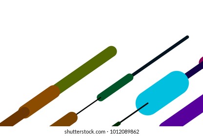 Dark Multicolor, Rainbow vector template with repeated sticks. Blurred decorative design in simple style with lines. The template can be used as a background.
