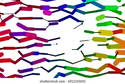 Dark Multicolor, Rainbow vector template with repeated sticks. Blurred decorative design in simple style with lines. Smart design for your business advert.