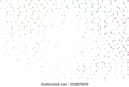 Dark Multicolor, Rainbow vector template with isolated numerals. Blurred design in simple style with collection of numerals. Smart design for your business advert of university.