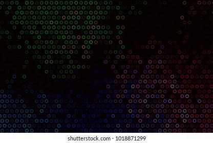 Dark Multicolor, Rainbow vector  template with circles. Blurred decorative design in abstract style with bubbles. The pattern can be used for aqua ad, booklets.