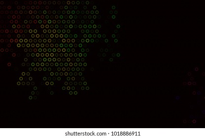 Dark Multicolor, Rainbow vector  template with circles. Abstract illustration with colored bubbles in nature style. The pattern can be used for beautiful websites.
