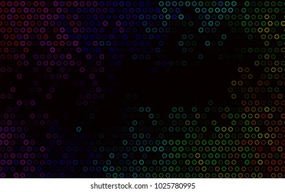 Dark Multicolor, Rainbow vector  template with circles. Modern abstract illustration with colorful water drops. The pattern can be used for ads, leaflets of liquid.