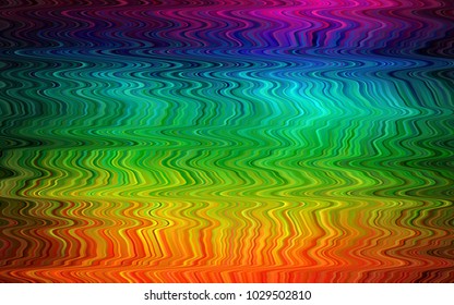 Dark Multicolor, Rainbow vector template with abstract lines. An elegant bright illustration with gradient. The best blurred design for your business.