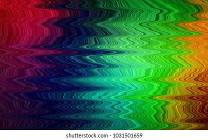 Dark Multicolor, Rainbow vector template with bubble shapes. Modern gradient abstract illustration with bandy lines. Marble design for your web site.
