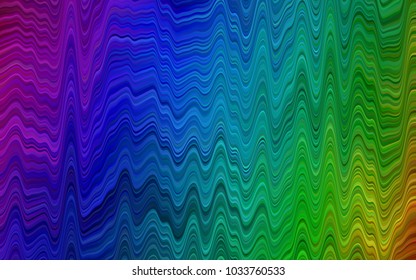 Dark Multicolor, Rainbow vector template with liquid shapes. Shining crooked illustration in marble style. A completely new template for your business design.