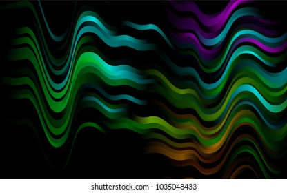 Dark Multicolor, Rainbow vector template with liquid shapes. Shining illustration, which consist of blurred lines, circles. Marble style for your business design.