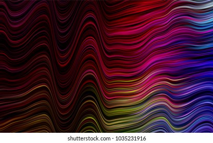Dark Multicolor, Rainbow vector template with bubble shapes. Colorful abstract illustration with gradient lines. The elegant pattern for brand book.