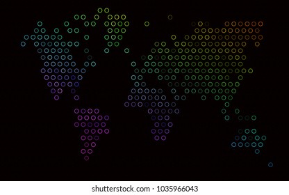 Dark Multicolor, Rainbow vector  template with circles. Modern abstract illustration with colorful water drops. New design for ad, poster, banner of your website.