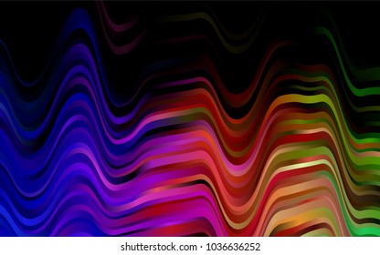Dark Multicolor, Rainbow vector template with lava shapes. A sample with blurred bubble shapes. A completely new template for your business design.
