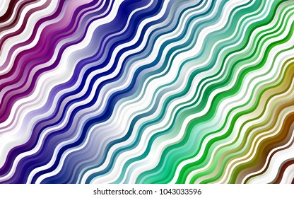 Dark Multicolor, Rainbow vector template with bent ribbons. Creative geometric illustration in marble style with gradient. The best blurred design for your business.