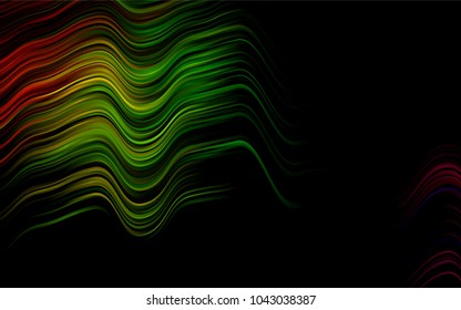 Dark Multicolor, Rainbow vector template with bubble shapes. Colorful abstract illustration with gradient lines. The template for cell phone backgrounds.