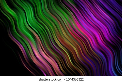 Dark Multicolor, Rainbow vector template with lava shapes. A vague circumflex abstract illustration with gradient. The elegant pattern for brand book.