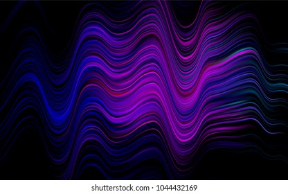 Dark Multicolor, Rainbow vector template with lava shapes. Colorful abstract illustration with gradient lines. The best blurred design for your business.
