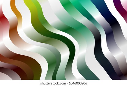 Dark Multicolor, Rainbow vector template with lava shapes. Creative geometric illustration in marble style with gradient. Pattern for your business design.