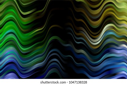 Dark Multicolor, Rainbow vector template with abstract lines. Shining crooked illustration in marble style. A completely new marble design for your business.