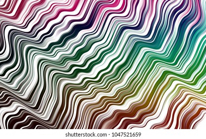 Dark Multicolor, Rainbow vector template with abstract lines. Colorful illustration in abstract marble style with gradient. A completely new marble design for your business.