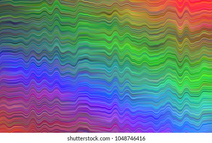 Dark Multicolor, Rainbow vector template with bent lines. A completely new color illustration in marble style. Marble design for your web site.