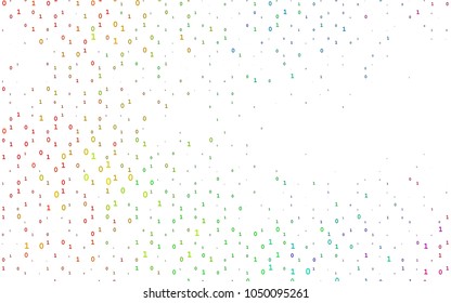 Dark Multicolor, Rainbow vector template with isolated numerals. Blurred design in simple style with collection of numerals. Smart design for your business advert of university.