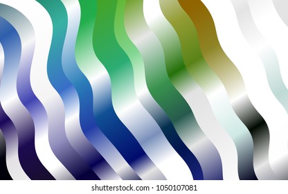 Dark Multicolor, Rainbow vector template with bent ribbons. Blurred geometric sample with gradient bubbles.  The elegant pattern for brand book.