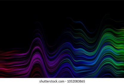 Dark Multicolor, Rainbow vector template with lines, ovals. Creative illustration in halftone marble style with gradient. A completely new marble design for your business.