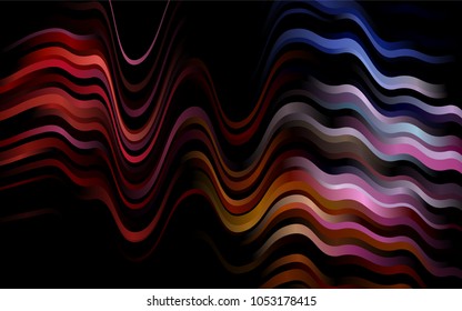 Dark Multicolor, Rainbow vector template with liquid shapes. A vague circumflex abstract illustration with gradient. The best blurred design for your business.