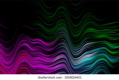 Dark Multicolor, Rainbow vector template with bent ribbons. Brand-new colored illustration in marble style with gradient. Marble style for your business design.