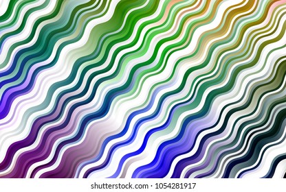 Dark Multicolor, Rainbow vector template with lines, ovals. An elegant bright illustration with gradient. A new texture for your  ad, booklets, leaflets.