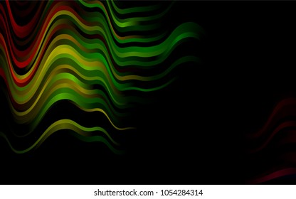 Dark Multicolor, Rainbow vector template with lines, ovals. Geometric illustration in marble style with gradient.  New composition for your brand book.