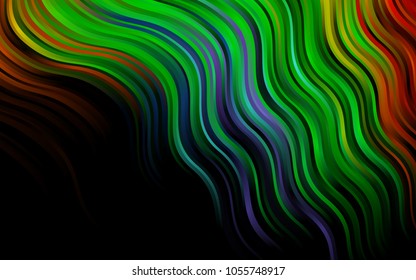 Dark Multicolor, Rainbow vector template with bubble shapes. A vague circumflex abstract illustration with gradient. New composition for your brand book.