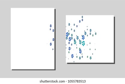 Dark Multicolor, Rainbow vector template for landing pages. Beautiful colored sample in A4 size. The pattern can be used for any ad, booklets.