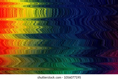 Dark Multicolor, Rainbow vector template with lava shapes. Geometric illustration in marble style with gradient.  New composition for your brand book.