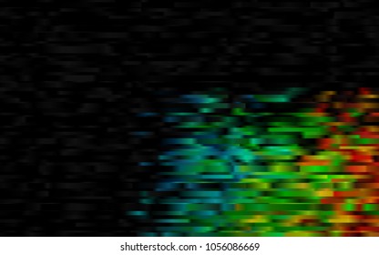 Dark Multicolor, Rainbow vector template with repeated sticks. Blurred decorative design in simple style with lines. The template can be used as a background.