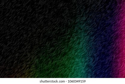 Dark Multicolor, Rainbow vector template with lines, ovals. Geometric illustration in marble style with gradient.  The template for cell phone backgrounds.
