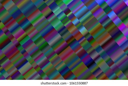 Dark Multicolor, Rainbow vector template with repeated sticks. Blurred decorative design in simple style with lines. The pattern can be used as ads, poster, banner for commercial.