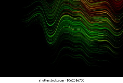 Dark Multicolor, Rainbow vector template with lava shapes. Blurred geometric sample with gradient bubbles.  The template for cell phone backgrounds.