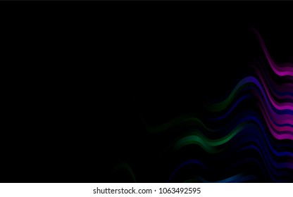 Dark Multicolor, Rainbow vector template with bent lines. Geometric illustration in marble style with gradient.  A completely new marble design for your business.