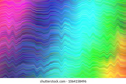 Dark Multicolor, Rainbow vector template with bent lines. Shining crooked illustration in marble style. A completely new template for your business design.