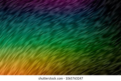 Dark Multicolor, Rainbow vector template with lines, ovals. A sample with blurred bubble shapes. Marble style for your business design.