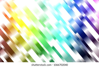 Dark Multicolor, Rainbow vector template with repeated sticks. Lines on blurred abstract background with gradient. The pattern can be used for websites.