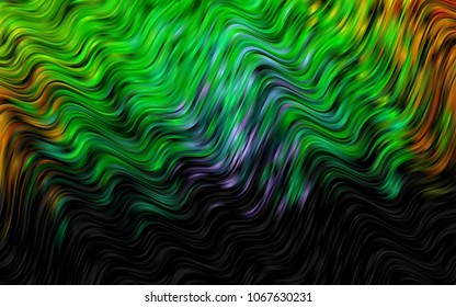 Dark Multicolor, Rainbow vector template with bubble shapes. A sample with blurred bubble shapes. Marble design for your web site.