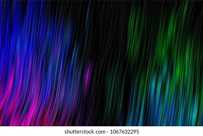 Dark Multicolor, Rainbow vector template with bent ribbons. A vague circumflex abstract illustration with gradient. The elegant pattern for brand book.