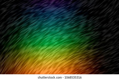 Dark Multicolor, Rainbow vector template with abstract lines. Brand-new colored illustration in marble style with gradient. A completely new marble design for your business.