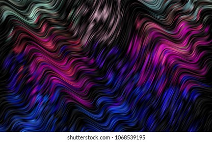 Dark Multicolor, Rainbow vector template with lava shapes. Brand-new colored illustration in marble style with gradient. The template for cell phone backgrounds.