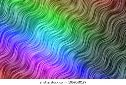 Dark Multicolor, Rainbow vector template with bubble shapes. Blurred geometric sample with gradient bubbles.  A completely new template for your business design.