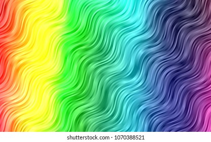 Dark Multicolor, Rainbow vector template with lines, ovals. Creative illustration in halftone marble style with gradient. Marble design for your web site.