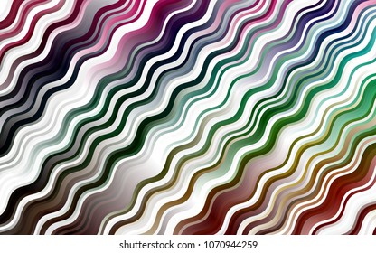 Dark Multicolor, Rainbow vector template with abstract lines. Colorful abstract illustration with gradient lines. The best blurred design for your business.